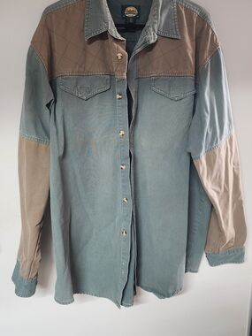 Cabela's Vintage Green Outdoor Gear Label Shirt XXL